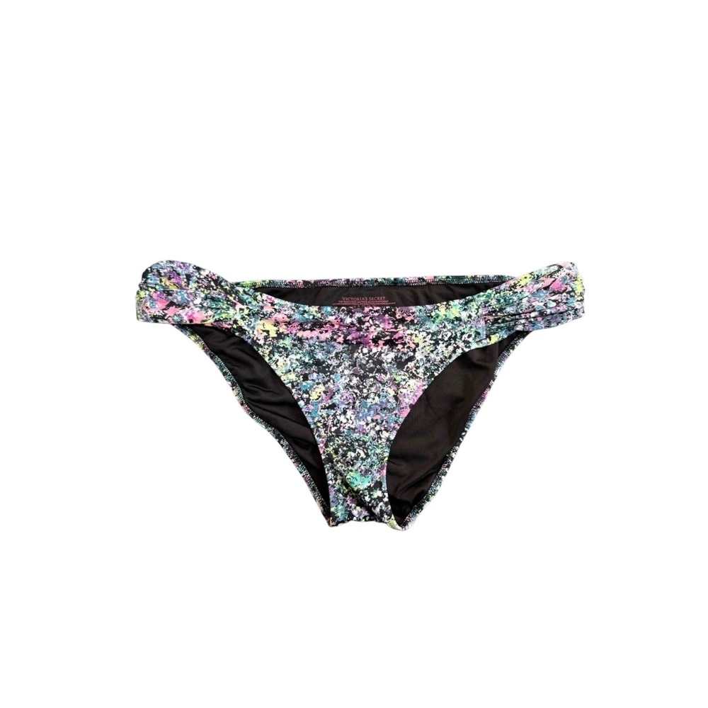 Victoria's Secret The Knockout Bikini Bottom Multi-Color Splatter Print Medium